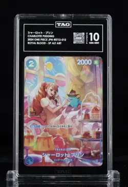 TAG 10 GEM MINT JAPANESE ONE PIECE 2024 CHARLOTTE PUDDING ST12-012 SAR - Image 1