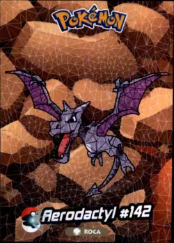Pokemon Crystal Card Collection Set #142 Aerodactyl Cracked Ice Holo Foil - Image 1
