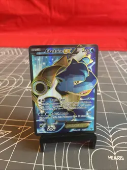2014 Pokemon Blastoise EX 142/146 Full Art Card LP - Image 1