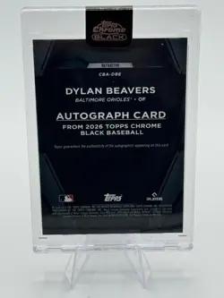 2026 Topps Chrome Black Dylan Beavers RC Refractor Auto /199 - SEALED - Image 2