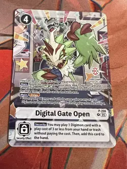 Digimon Card Game Digital Gate Open Bandai Fest 25 Exclusive Promo New P-206 - Image 1