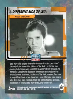 2012 Topps Star Wars Galaxy Series 7 BASE Card #4 / A DIFFERENT SIDE OF LEIA - Image 2