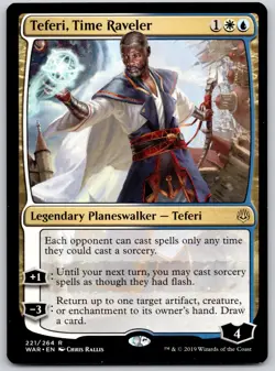 Teferi, Time Raveler 221 Promo Pack: Throne of Eldraine Magic: The Gathering LP - Image 1