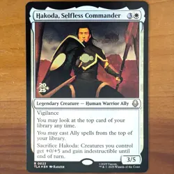 Hakoda, Selfless Commander - Prerelease Foil Promo - Avatar TLA MTG - Image 1