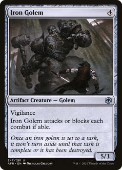 x4 Iron Golem AFR MTG 247/281 UNCOMMON M/NM 4x - Image 1