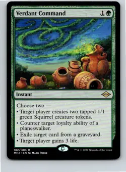 Magic the Gathering Verdant Command Modern Horizons 2 MTG Free Shipping! - Image 1
