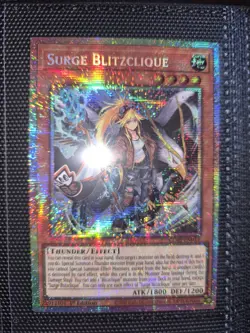 YuGiOh! card Surge Blitzclique Starlight Rare, 1st Edition - Image 1
