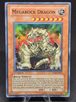Yu-Gi-Oh! Megarock Dragon TLM-EN015 The Lost Millennium 1st Edition Super RareNM - Image 1