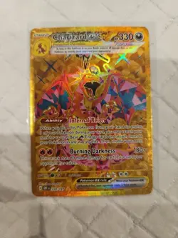 Pokemon TCG Charizard EX 2023 Obsidian Flames Holo Hyper Rare Card 228/197 SV03 - Image 1
