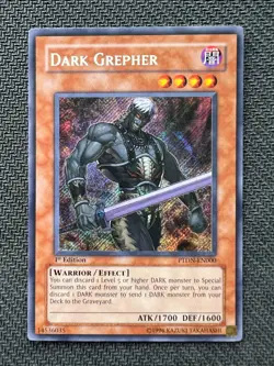 Yugioh Dark Grepher 1st Edition Secret Rare PTDN-EN000 VLP/NM - Image 1