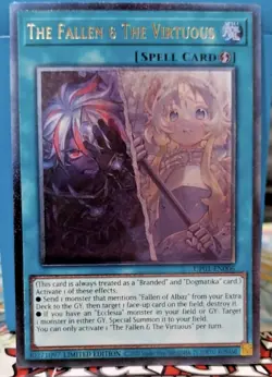 The Fallen & The Virtuous Yu-Gi-Oh Ultimate Rare Limited Ed UP01-EN006 LP *PICS* - Image 1