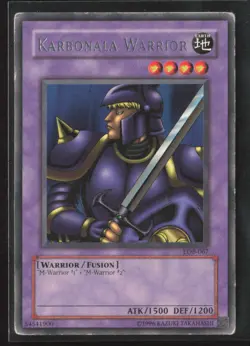 Karbonala Warrior LOB-067 Rare The Legend of Blue Eyes White Dragon Yu-Gi-Oh HP - Image 1