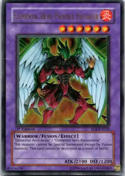 Elemental Hero Phoenix Enforcer EOJ-EN032 Enemy of Justice Yugioh 1st Edition MP - Image 1