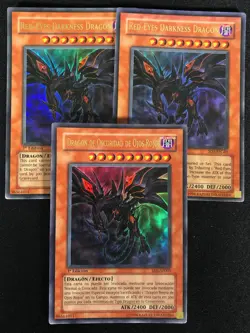 Yugioh Red Eyes Darkenss Dragon SD1-EN001 & SP001 1st Ultra x3 (MP) - Image 1