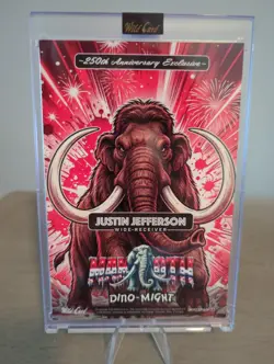 Justin Jefferson 2026 Wild Card Mammoth America's 250th Anniversary Laser 1/1 - Image 2