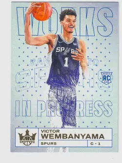 Victor Wembanyama #2 2023-24 Panini Court Kings - Works in Progress NBA (RC) - Image 1