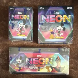 Topps Neon Disney 2026 Sealed Box Lot 1X HOBBY, 1X MEGA, 1X BLASTER - Image 1