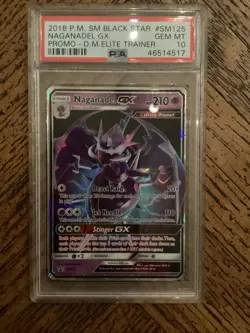 2018 POKEMON SM BLACK STAR PROMO NAGANADEL GX # SM125 PSA 10 - Image 1