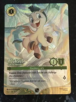 Disney Lorcana Pegasus, Gift for Hercules English Foil DLC Promo - Image 1