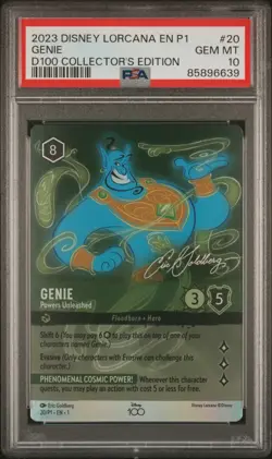 2023 DISNEY LORCANA EN P1-PROMO #20 GENIE - POWERS UNLEASHED PSA 10 - Image 1