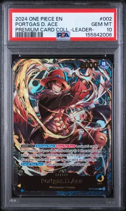 2024 ONE PIECE PREMIUM CARD COLLECTION -LEADER COLLECTION- PORTGAS D. ACE PSA 10 - Image 1
