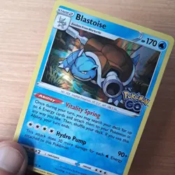 Pokemon Card Blastoise 017/078 Pokemon Go Holo Rare Played - Image 1