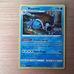 Pokemon Card Blastoise 017/078 Pokemon Go Holo Rare Played - Image 2