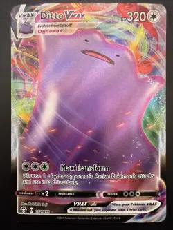 Ditto VMAX 051/072 Shining Fates Ultra Rare Full Art Holo Pokemon Card - Image 1