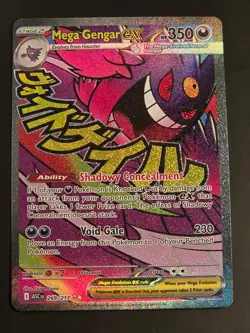 Mega Gengar ex 269/217 Secret Rare Full Art Mega Evolution Pokemon Card ASC NM - Image 4