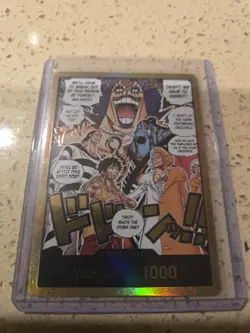 DON!! Card One Piece OP16 The Time of Battle Alternate Art Gold Foil - Image 1