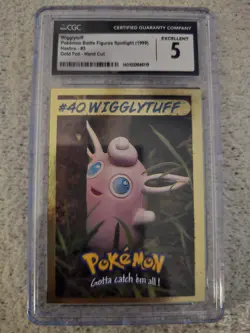 1999 Wigglytuff Pokemon Card Hasbro Toy Wishes Magazine Foil, Hand Cut, CGC 5 - Image 1