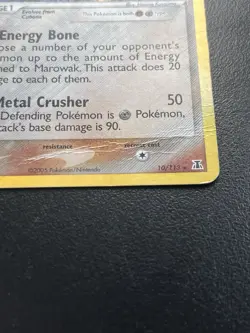 Marowak 10/113 EX Delta Species Rare Holo 2005 Pokemon Card DMG HP - Image 3