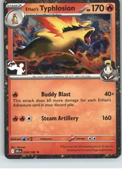 Ethan's Typhlosion (Cosmos Holo) Prize Pack Series Cards [034/182] Rare Holof... - Image 1