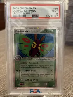 Pokemon Dustox EX 86/92 Legend Maker 2006 Card PSA 9 Mint - Image 1