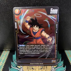 Bandai Dragon Ball Super TCG Son Goku FB09-079 FB09 Rare Holo Battle Card - Image 1