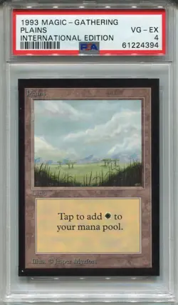MTG Magic The Gathering International Edition Card Plains PSA 4 - Image 1