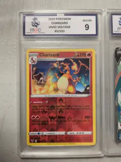 POKEMON CHARIZARD GRADED CARDS JOBLOT BUNDLE, x4 GENUINE CARDS, FREE POSTAGE. - Image 2