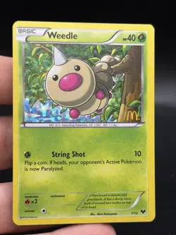 Weedle 1/12 - McDonald's Promos 2014 Holo - Pokemon Card LP IE3 - Image 2