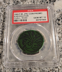 PSA 10 Gem Mint Exeggutor Challenge Road Prize Coin Card Game Japanese Pokemon - Image 1
