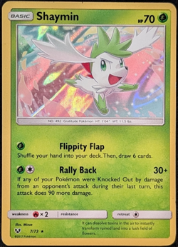 Shaymin 7/73 Shining Legends Holo Rare Pokemon Card MP/LP - Image 1