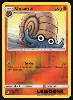 Omanyte - 75/181 - Uncommon Reverse Holo - Team Up - Pokemon Card - Image 1