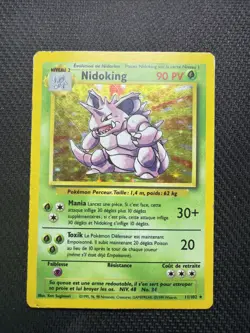 Pokemon Card english Nidoking 11/102 Holo Base Set Wizards 1999 - Image 1