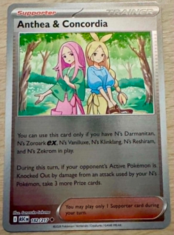 Pokemon TCG Anthea & Concordia 182/217 Ascended Heroes Reverse Holo Trainer Card - Image 1