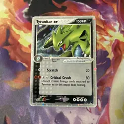 Tyranitar ex 17/17 Pop Series 1 Holo Rare MP Pokemon Card - Image 1