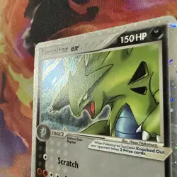 Tyranitar ex 17/17 Pop Series 1 Holo Rare MP Pokemon Card - Image 2