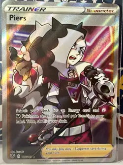 Piers 187/189 Darkness Ablaze NM Full Art Ultra Rare Pokemon Card - Image 3