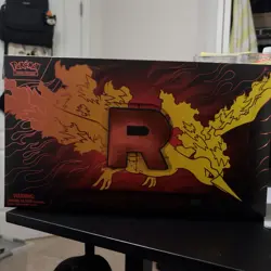 Team Rockets Moltres EX UPC BOX AND ACCESSORIES ONLY NO CARDS NO PACKS - Image 1