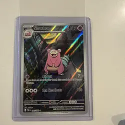 Slowbro IR Illustration Rare 090/084 Pitch Black Card in hand Pokemon English… - Image 1