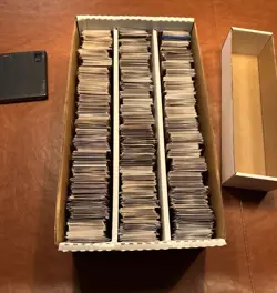 Large Three Row Card Collection Box With Yugioh Cards - Image 1