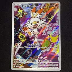 Pokemon First Partner Series 2 Scorbunny 053 Illustration Collection Promo NM - Image 1